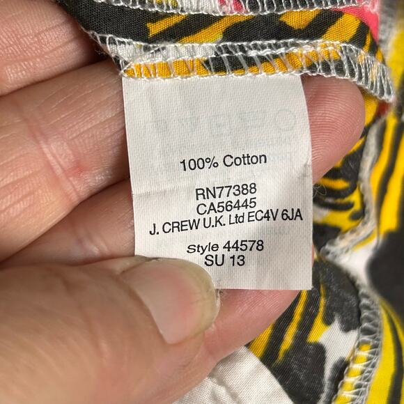 J Crew Tunic Dress Size  6 Pink Ratti Electric Kiwi Cotton Beach Coastal - Picture 10 of 10